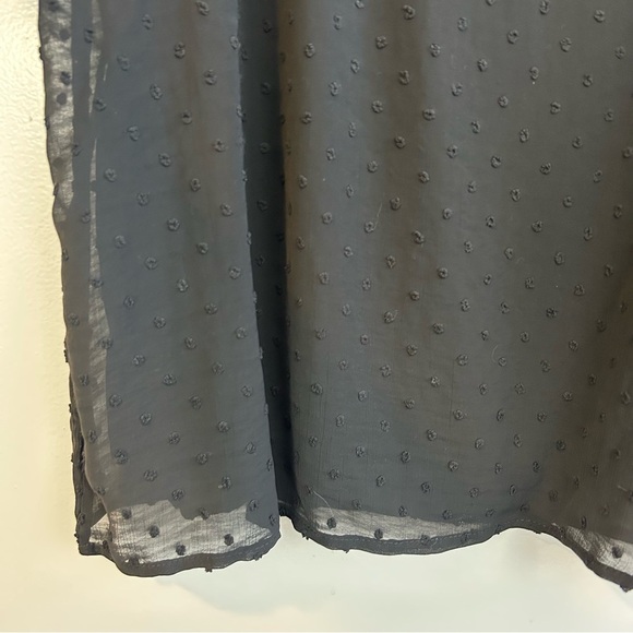 NWT Baltic Born Tawnie Swiss Dot Black Short Puff Sleeve Top Size Large - Picture 11 of 13